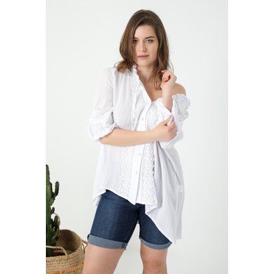 Chemise unie avec large galon JEAN-MARC PHILIPPE