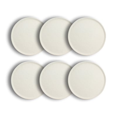 Lot de 6 assiettes plates en grès 27cm, SNOWSTACK OGO LIVING