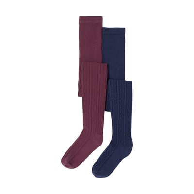 Lot 2 paires de collants en maille fantaisie VERTBAUDET