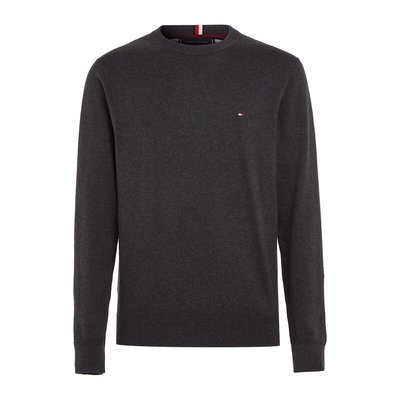Pull col rond en coton pima et cachemire TOMMY HILFIGER