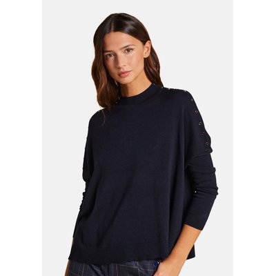 Pull cape tricot boutons décoratifs ICODE