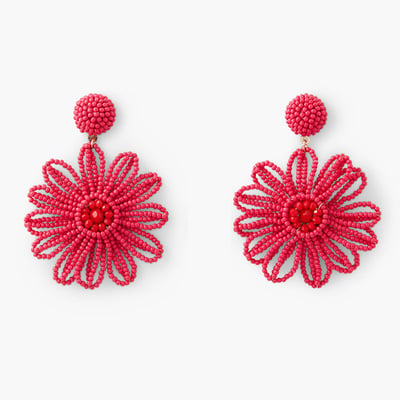 Boucles d'oreilles fleurs en perles de rocaille BALABOOSTE