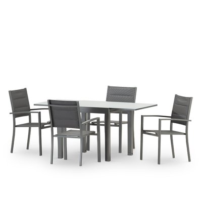 Salon de jardin, 4 chaises, TOKYO DEFORA HOME