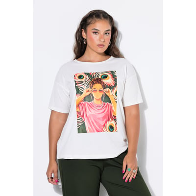 T-shirt, coupe oversize, motif plume de paon STUDIO UNTOLD