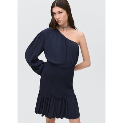 Robe asymétrique froncée MANGO TEEN