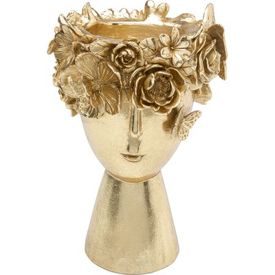 Vase doré couronne fleurs 30cm KARE DESIGN