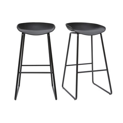 Tabourets de bar design H75 cm (lot de 2) PEBBLE MILIBOO
