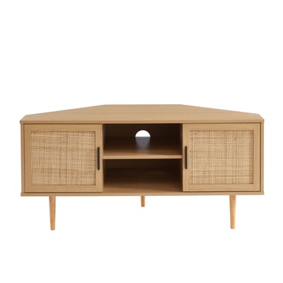 Meuble TV d'angle cannage 2 portes  AMANA BAÏTA