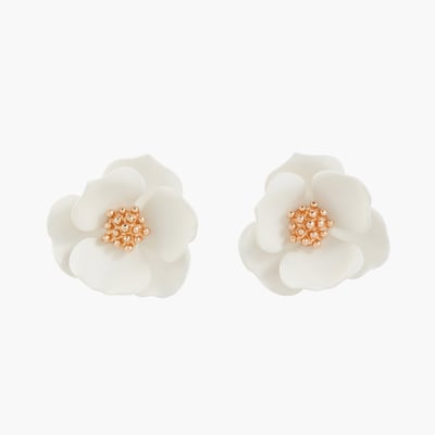 Boucles d'oreilles fleurs blanches BALABOOSTE