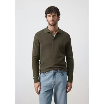 Polo mélange coton maille fine MANGO MAN