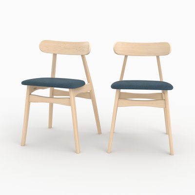 Lot de 2 chaises en tissu d'hévéa - LISETTE RENDEZ-VOUS DÉCO