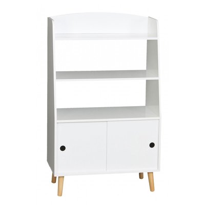 Étagère Bibliothèque sur Pied Blanche Chambre Enfant WADIGA