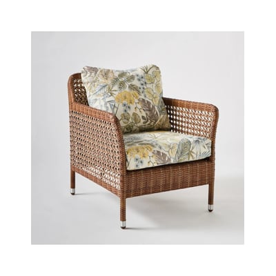 Fauteuil résine ANTIBES LATERITE bouquet yellow KOK