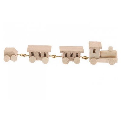 Train en bois miniature a peindre RICO DESIGN