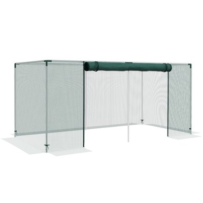 Serre de jardin serre à tomates filet dim. 240 x 120 x 110 cm acier galvanisé HDPE vert OUTSUNNY