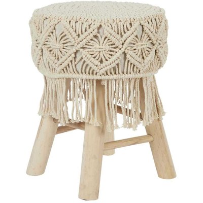 Tabouret en bois et tissu Boho CMP
