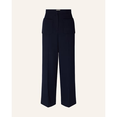 Wijdvallende 7/8-broek met hoge taille, ALBERWOOL SESSUN