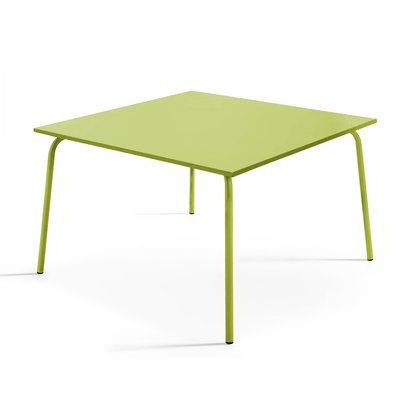 Table de jardin carrée en métal PALAVAS OVIALA