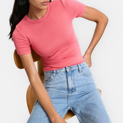 T-Shirt mit rundem Ausschnitt LA REDOUTE COLLECTIONS