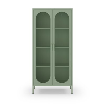 Vaisselier 2 portes en métal H170cm- ZIO DRAWER