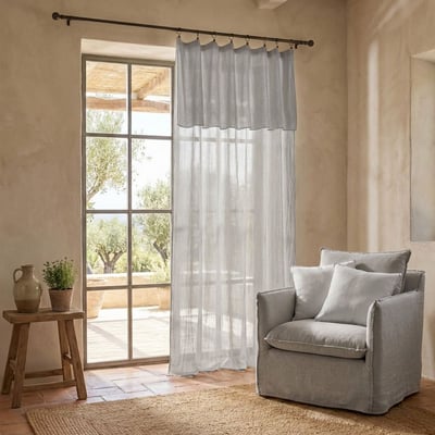 Rideau ajustable en 100% Gaze de Coton Terra EDEN