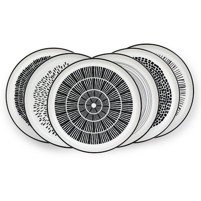 Lot de 6 grandes assiettes, Yucatan ARTIME