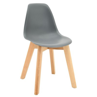 Chaise enfant polypropylène et bois AUBRY GASPARD