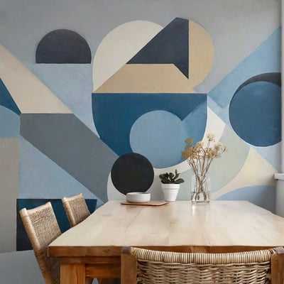 Papier peint Équilibre Bleu HEXOA