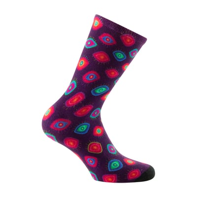 Mi-chaussettes femme Kindy imprimées 'all over oeil' viscose de bambou KINDY