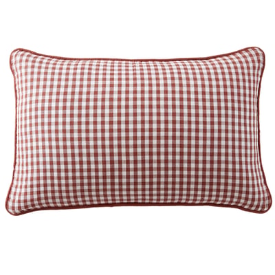 Coussin rectangulaire déhoussable 40x60 cm Gaze de Coton Vickie Terracotta EDEN