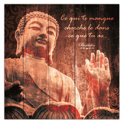 Cadre Bouddha - 40 x 40 cm - Ce qui te manque cherche TOILINUX