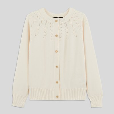 Cardigan uni en coton MONOPRIX