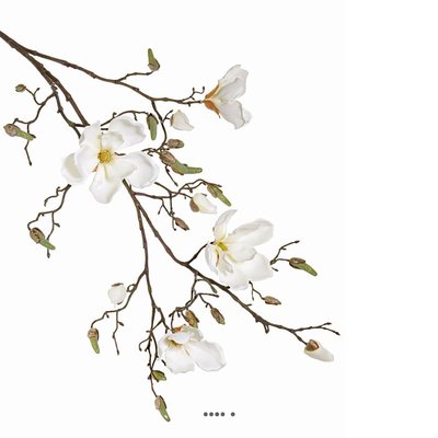 Branche de magnolia artificiel 4 fleurs ARTIFICIELLES