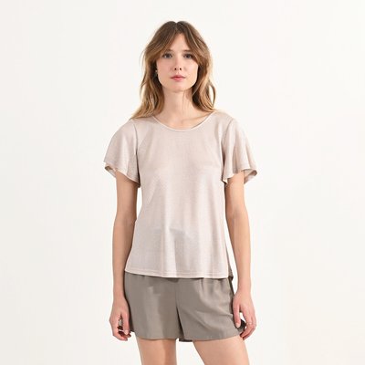 Crew Neck T-Shirt with Crossover Back MOLLY BRACKEN