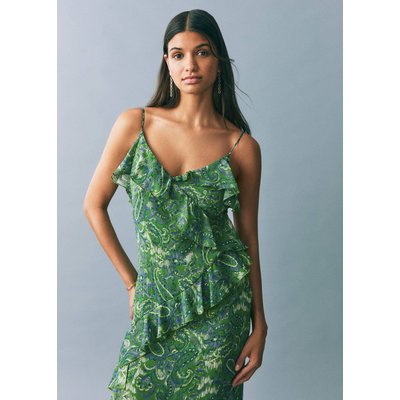 Robe imprimée à volants MANGO TEEN