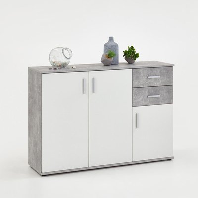 Commode de Rangement avec 3 Portes et 2 Tiroirs L120.5cm - Albi CALICOSY