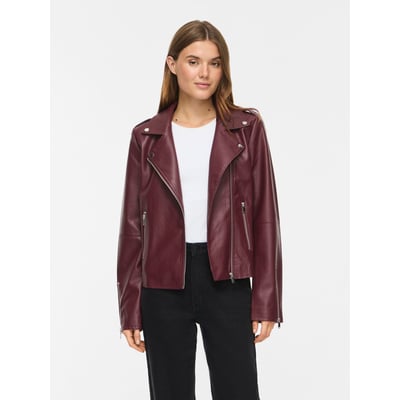 Blouson court zippé en simili VILA