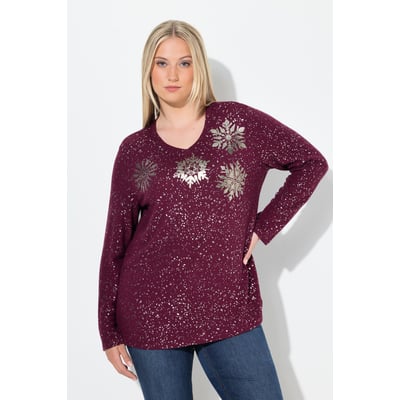 Sweat-shirt à col V et manches longues ULLA POPKEN