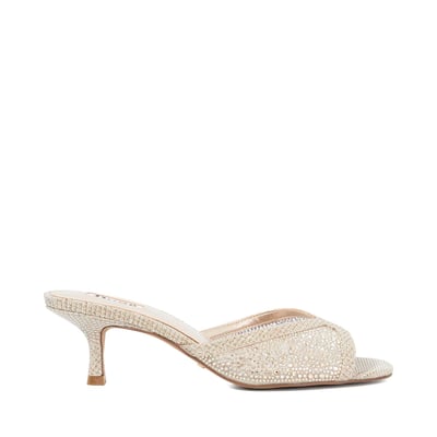 Mules à talons bobines et pierres fantaisie - MILO DUNE LONDON