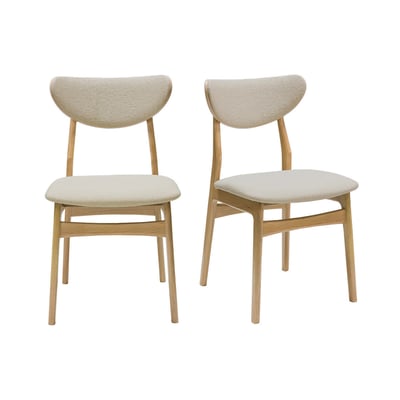 Chaises scandinaves chêne massif (lot de 2) MAYA MILIBOO