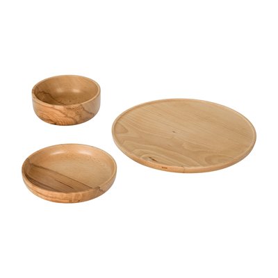 Set de 2 bols avec plateau en bois OUL NOO.MA