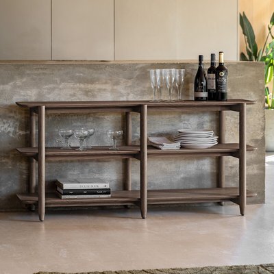 Hale Natural Wood Low Shelving Unit SO'HOME