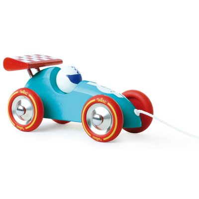 Voiture de course turquoise et rouge VILAC