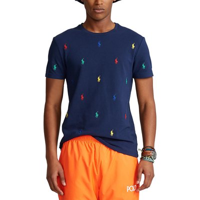 Футболка с круглым вырезом и принтом Pony POLO RALPH LAUREN