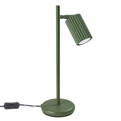 Lampe à poser Aluminium Vert Olive GU10 1 Karbon EDEN