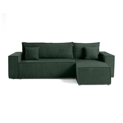 Canapé d'Angle Convertible en Velours côtelé 4 places - CEZANNE LISA DESIGN