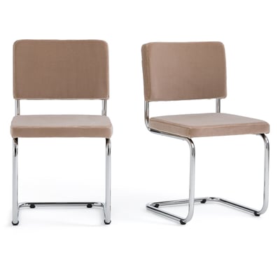 Set van 2 cantilever stoelen in fluweel, Sarva LA REDOUTE INTERIEURS