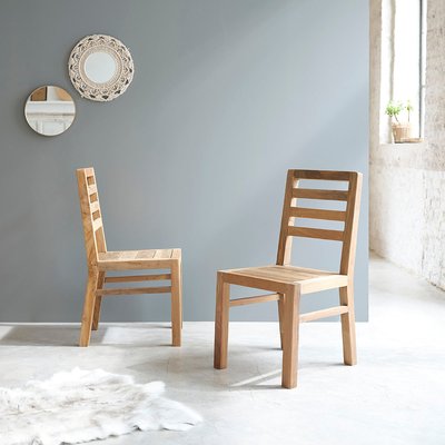 Chaise en teck recyclé massif (lot de 2)  CARGO BERAH GETAH