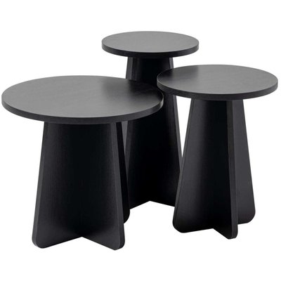 Ensemble de 3 tables gigognes en aggloméré Lume HANAH HOME