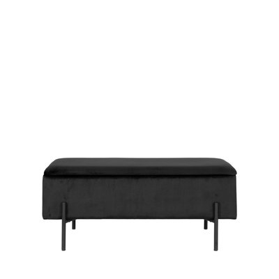Banc avec coffre de rangement en velours et métal - WATFORD HOUSE NORDIC